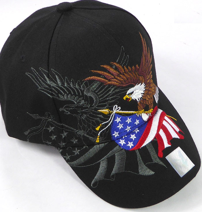 American Flying Eagle Custom Embroidered Shadow Hat (Hunting Camo