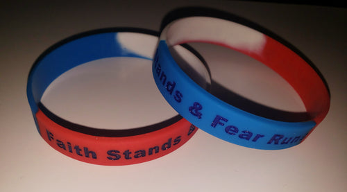 10 - Faith Stands & Fear Runs Wristbands