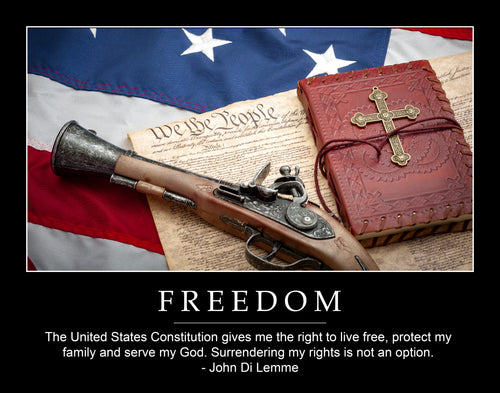 Freedom Poster with Quote by John Di Lemme