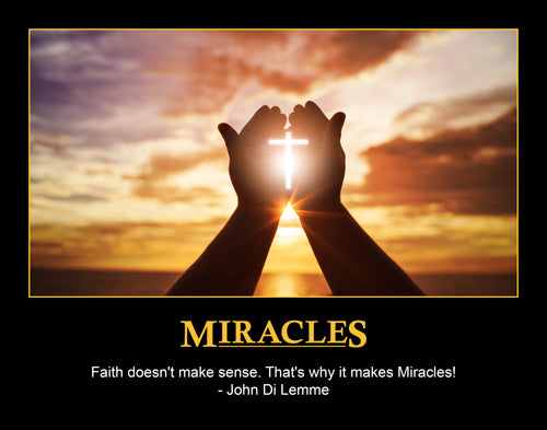 Miracles Quote Card (5 x 7) by John Di Lemme