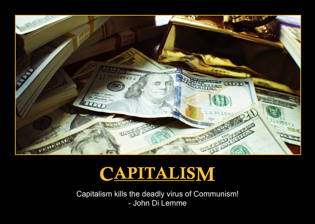 Capitalism Quote Card (5 x 7)  by John Di Lemme