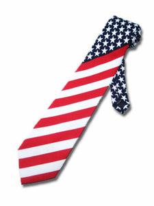 American Red, White, and Blue Flag Neck Tie